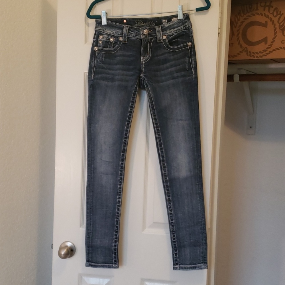 Miss Me Skinny Jean's with Rose Gold design